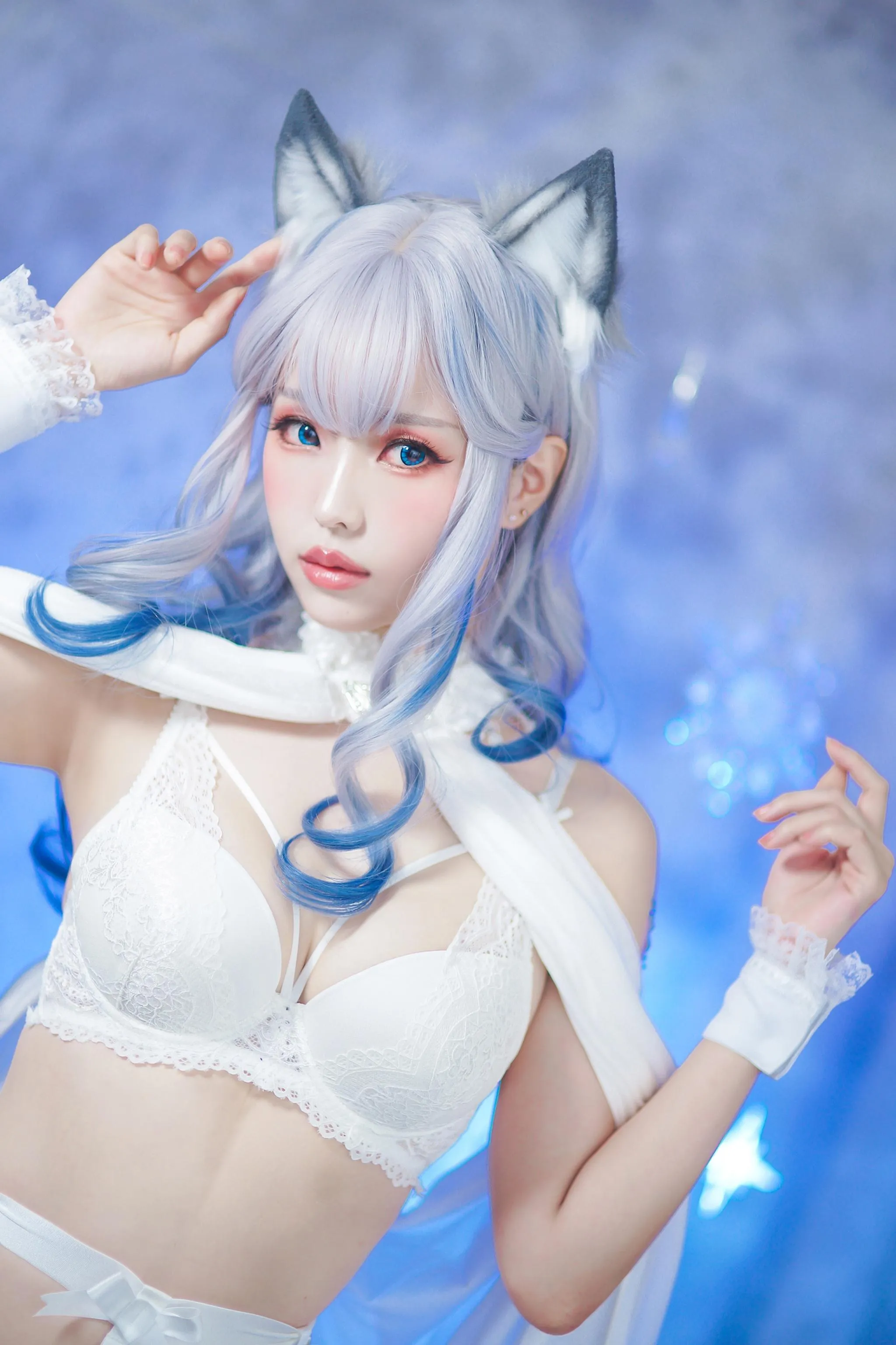ElyEE子 – NO.43 猫耳白丝带 [48P]插图3